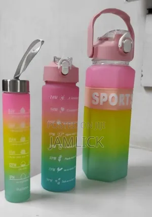 3-in-1 Motivational Water Bottle Set - Hk