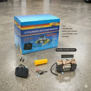 Double Cylinder Portable Air Compressor – Heavy Duty 12v