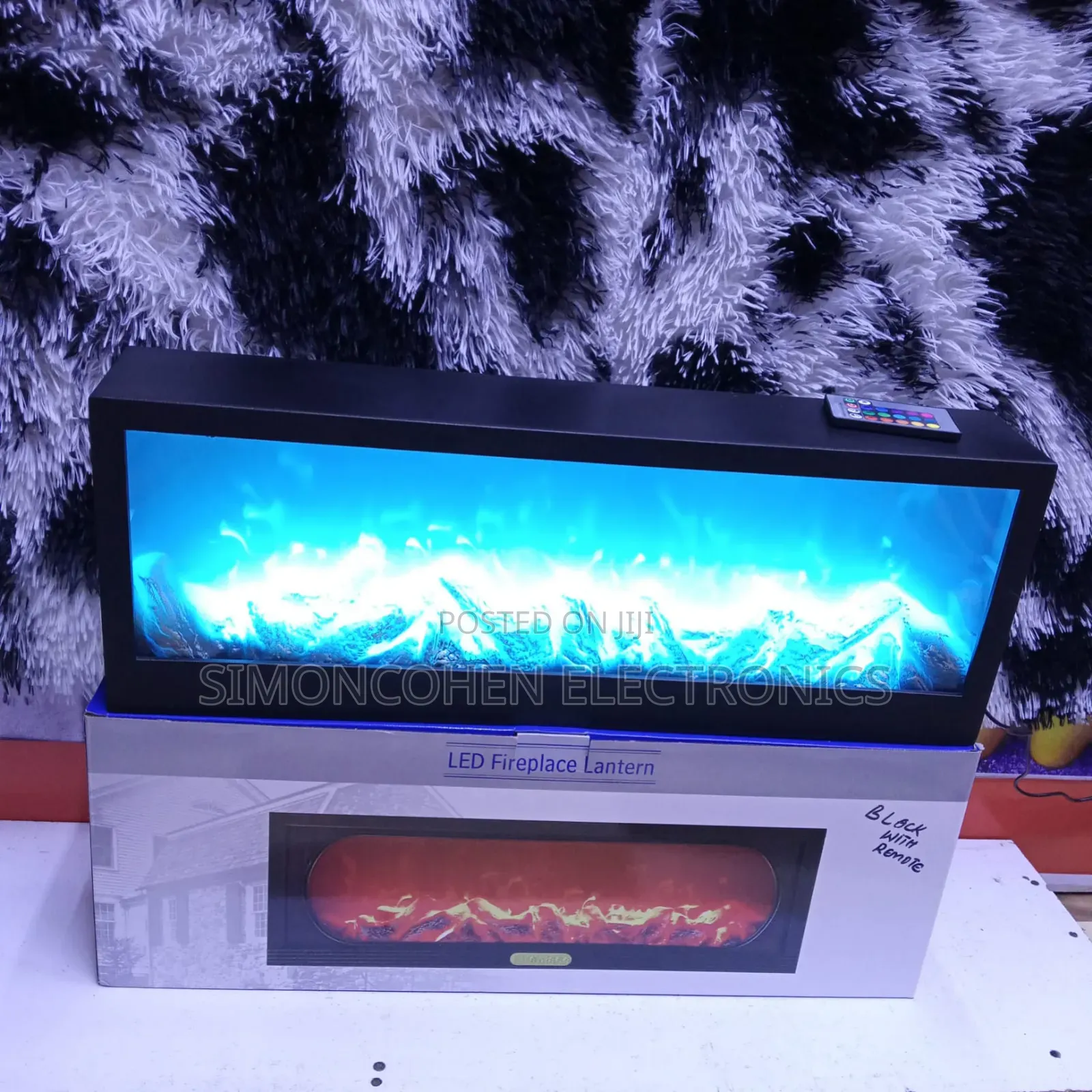 Multi-Colour/ Colour-Changing Fireplace With Remote