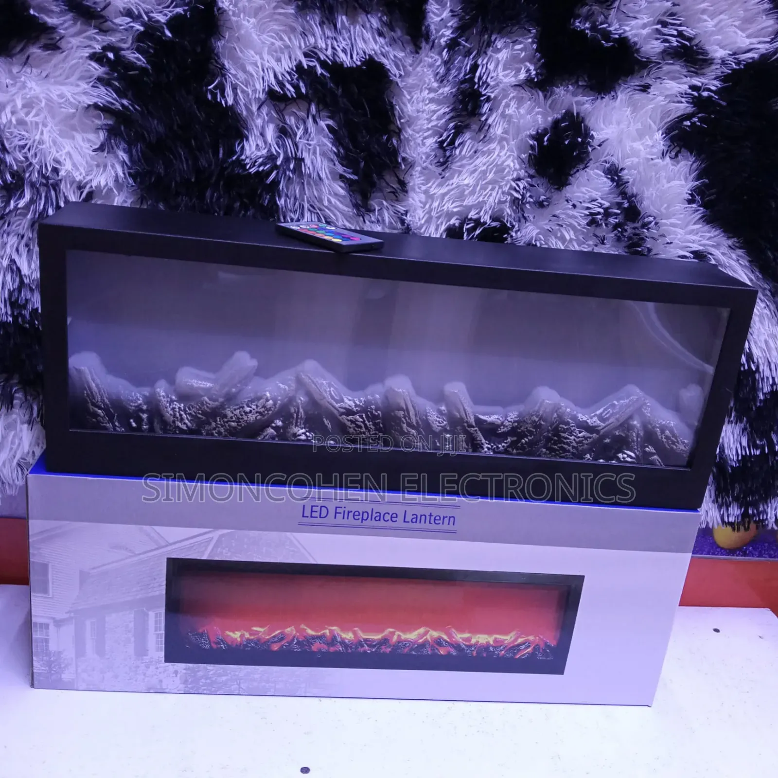 Multi-Colour/ Colour-Changing Fireplace With Remote