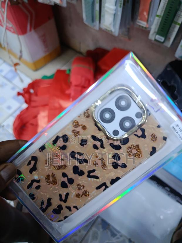 Lidar Cheetah Pattern With Gold Glitter Case for iPhone 13 Pro - thumbnail 2