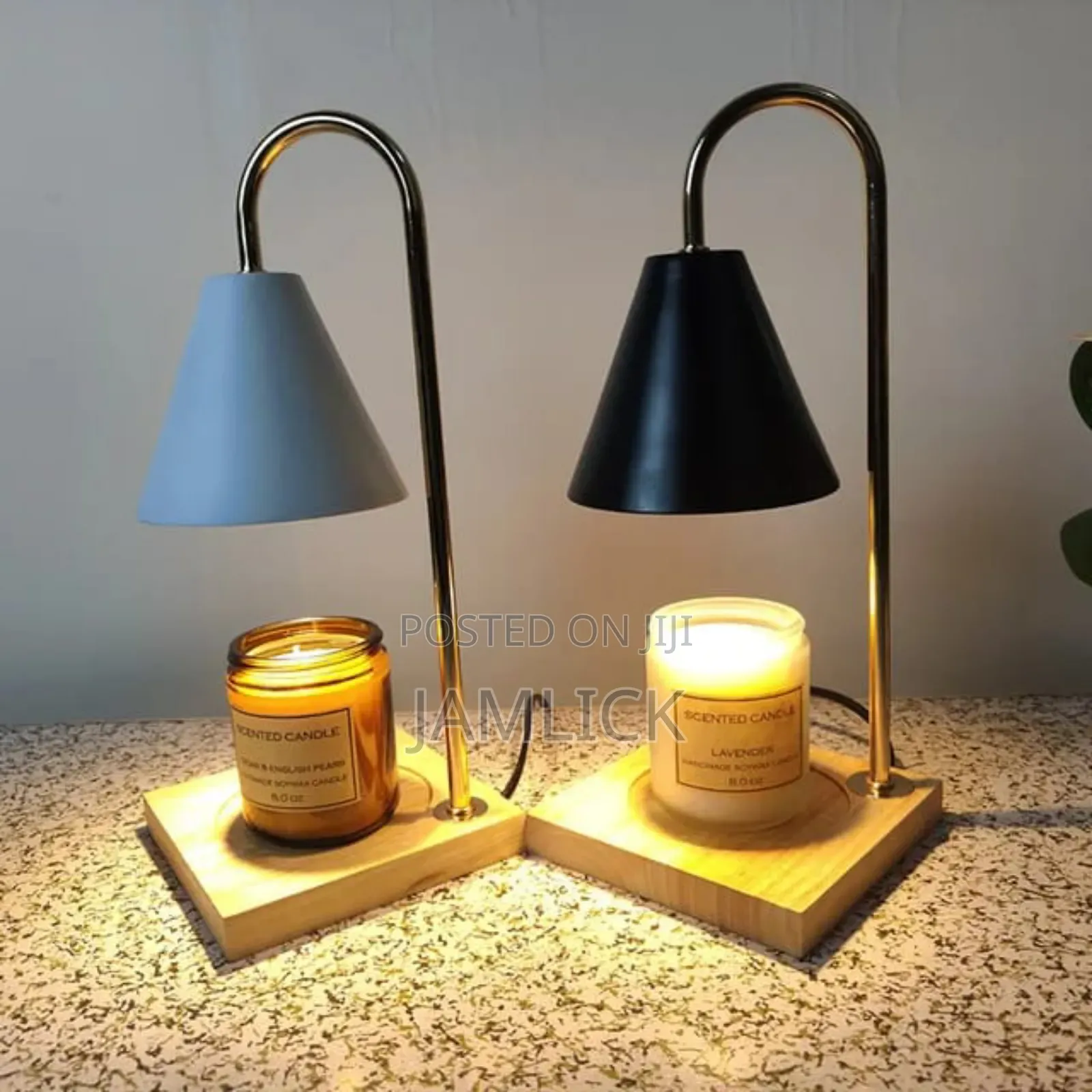 Metallic Electric Candle Warmer (Wood Base) - Av