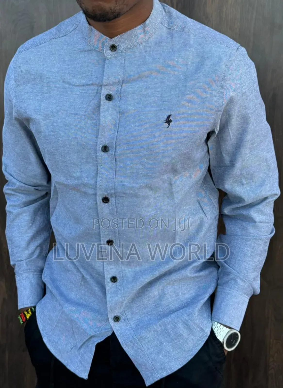 White and Blue Casual Shirts