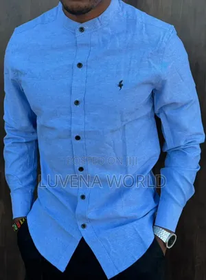 White and Blue Casual Shirts