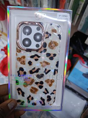 Ziye iPhone 13 Pro Cheetah/Leopard Print Gliter Gold Plated Case - thumbnail 2
