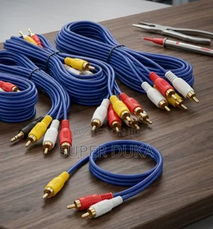 Jack Pin Cables, 3 Rca to 3 Rca Audio/Video Cable.