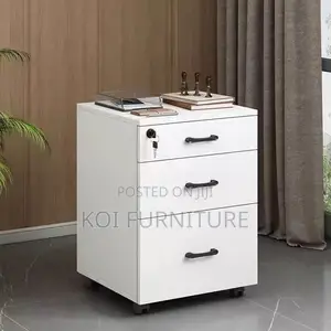 Office Cabinet; Three Drawers Wooden Executive Mobile Pedestal Cabinet