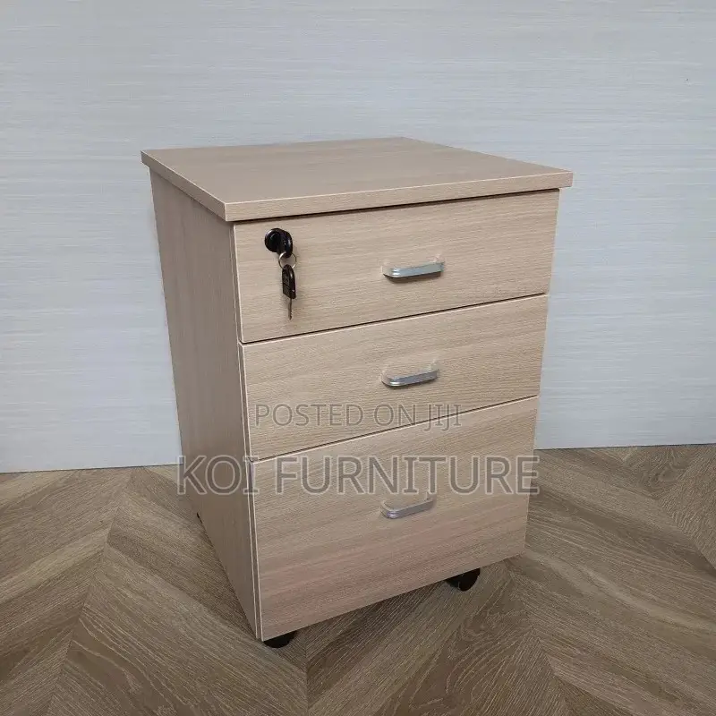 Office Cabinet; Three Drawers Wooden Executive Mobile Pedestal Cabinet