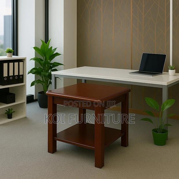 Coffee Table; Square Mahogany Executive Sturdy Coffee Table - thumbnail 3