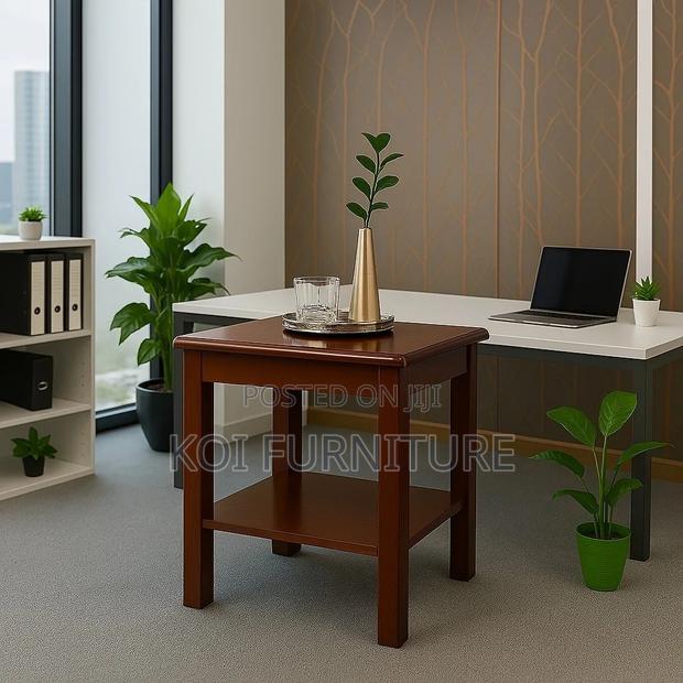 Coffee Table; Square Mahogany Executive Sturdy Coffee Table - thumbnail 6