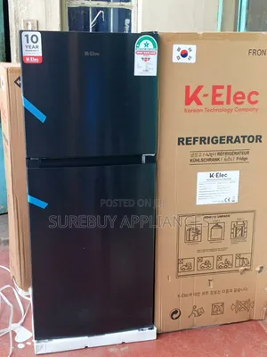 Klec 181l Black Double Door No Frost Fridge – 10 Year Warranty