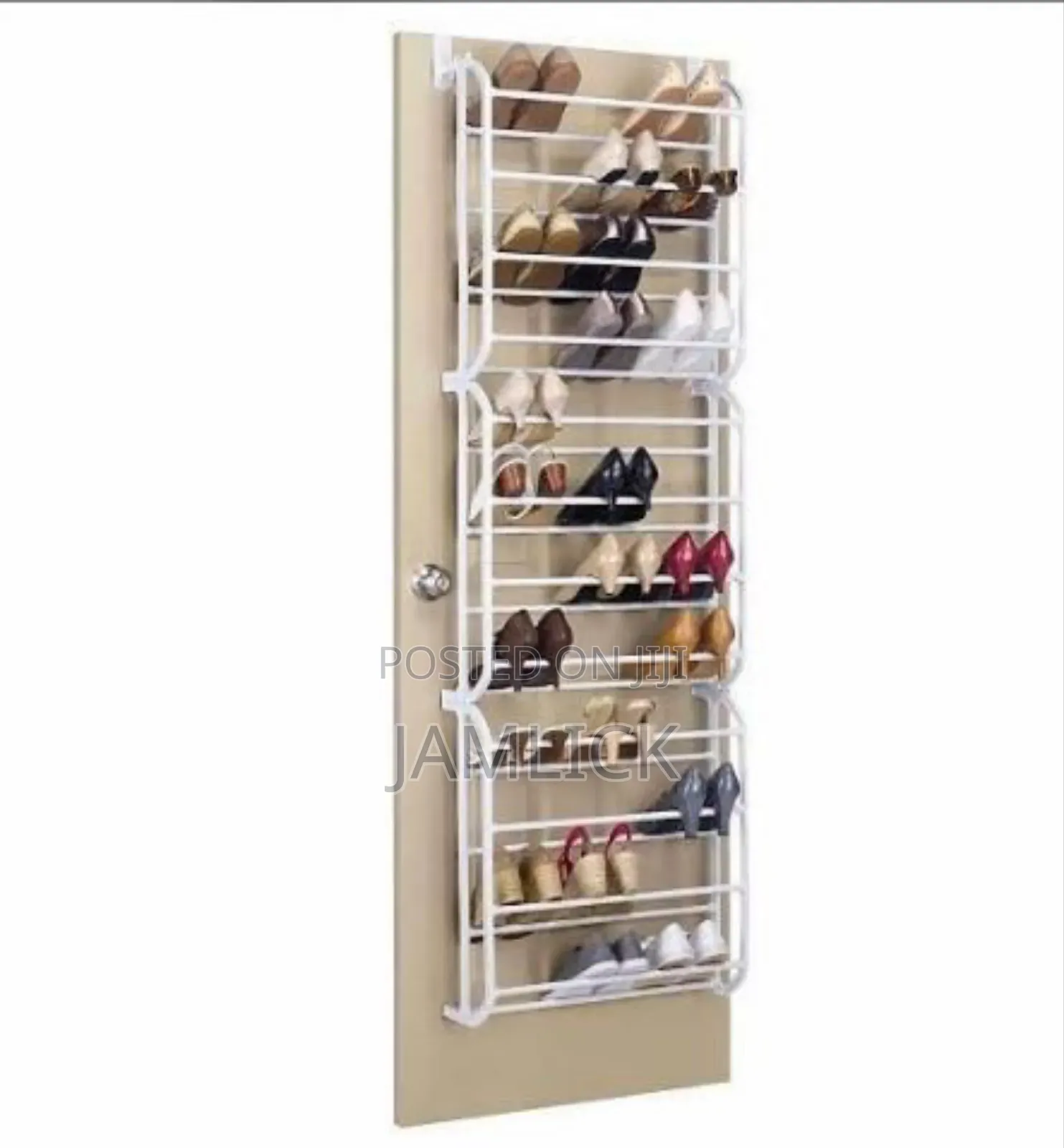 36 Pairs Behind-the-Door Shoe Rack - Cr