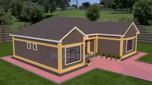 3 Bedroom House Plan With Hip and Valley Roof Design