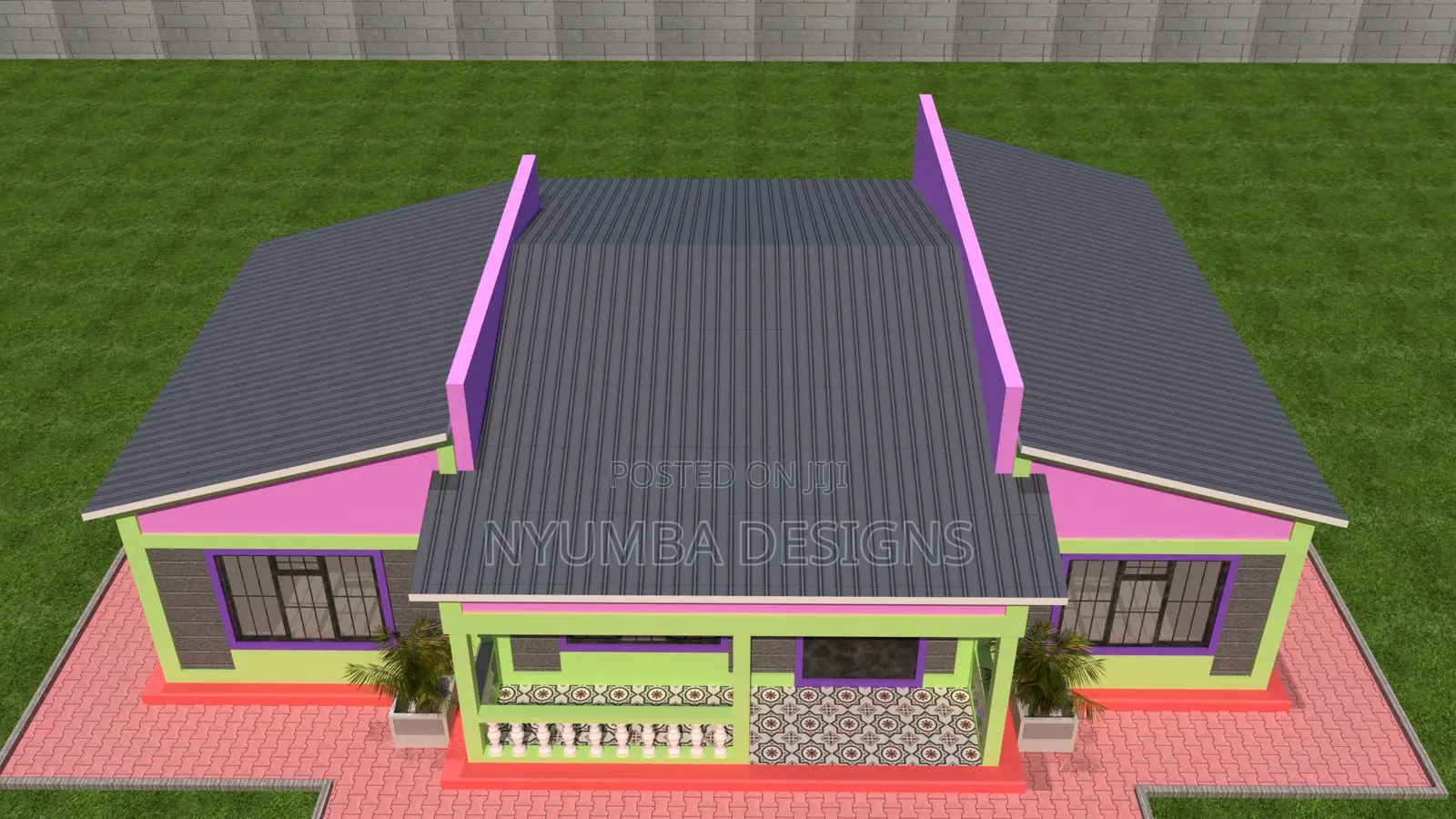 3 Bedroom House With a Simple Slanting Roof