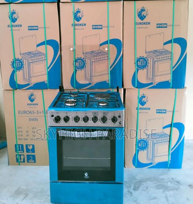 60*65 Euroken 3+1 Standing Cooker With Electric Double Heater