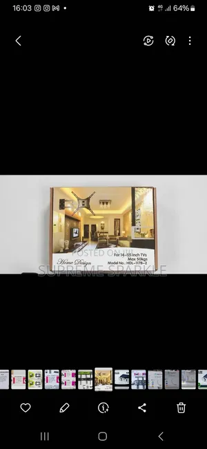H. Design Hdl-117b-2, Tv Wall Bracket Led, Lcd Flat-panel 14" To 55"