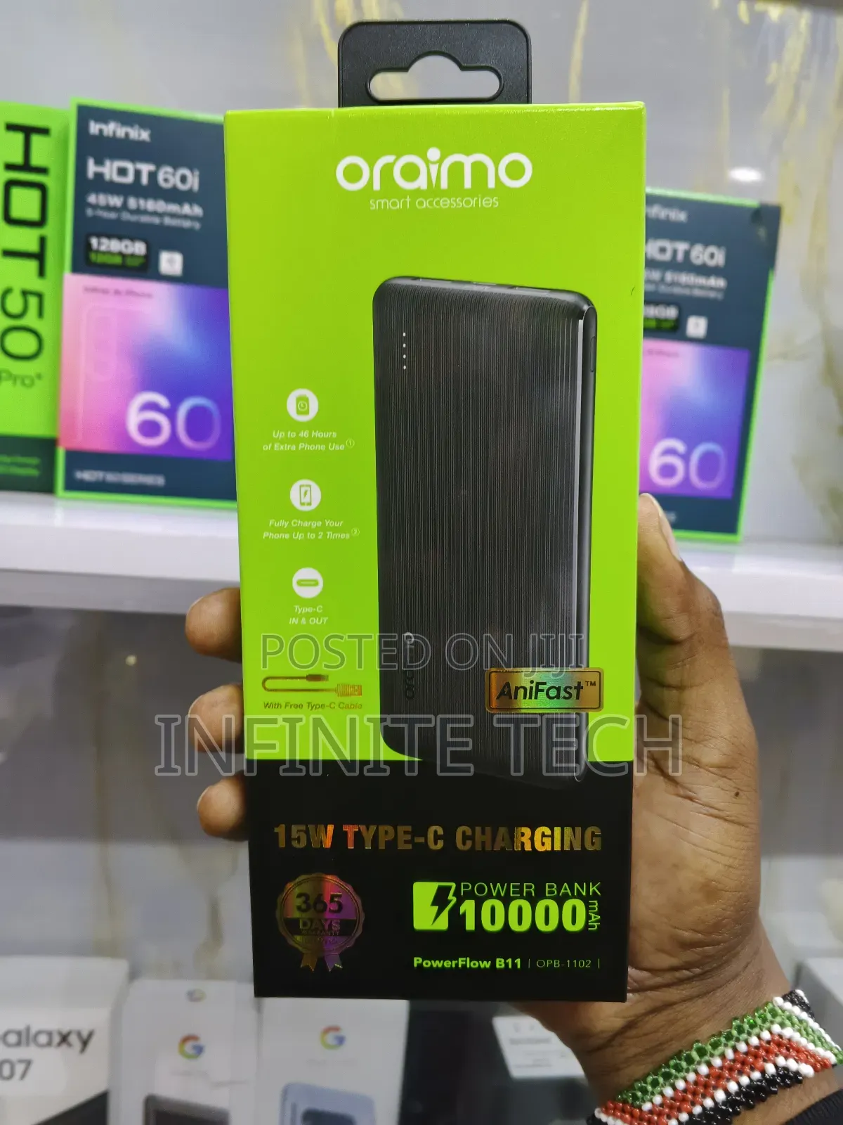 Oraimo Powerflow B11 10000mah 15w Power Bank