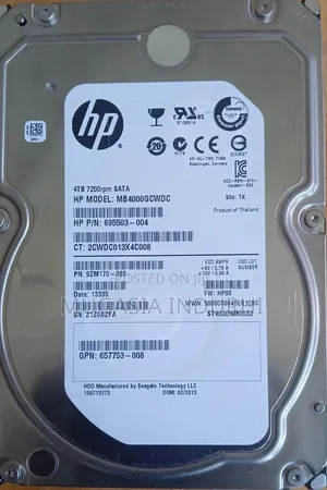 Hp 4tb 7200rpm Sata 3.5" Enterprise Hard Drive (Model: Mb4000gcwdc)