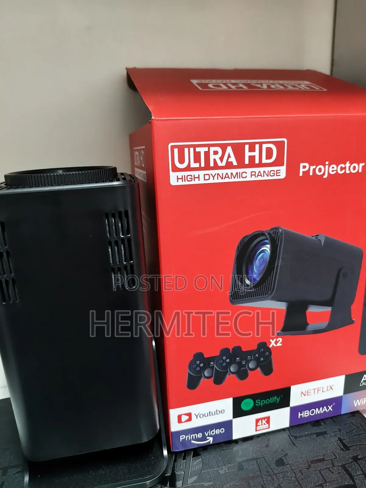 Deliver Sharp Images Gaming Projector Two Gaming Pads Hdmi Usb Sd Slot