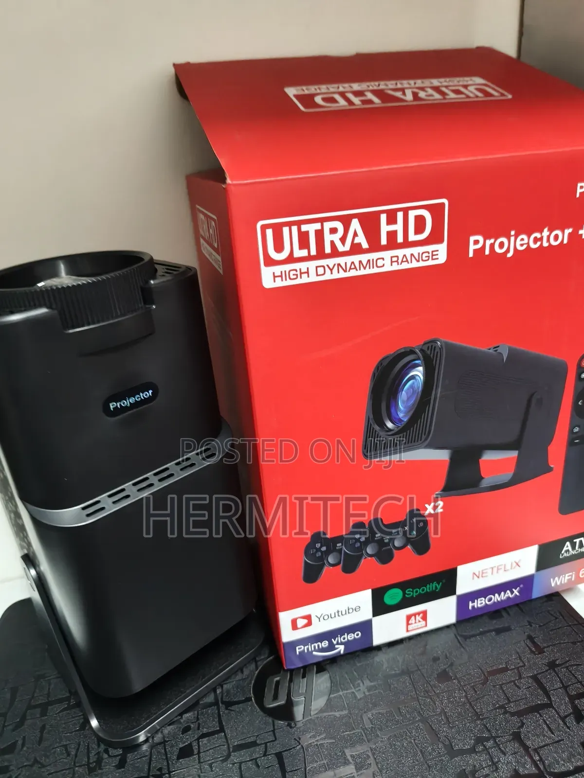 Automatic Connection Wifi Gaming Projector Display Size 200 Inches Max