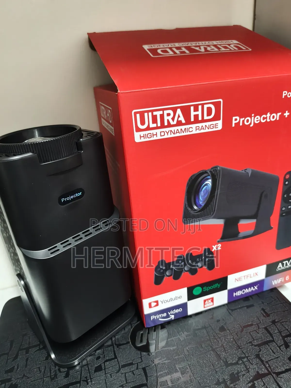 Automatic Connection Wifi Gaming Projector Display Size 200 Inches Max