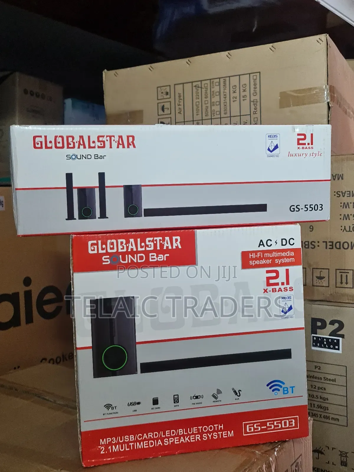 New Model 2.1ch Globalstar Sub Woofer System Bt/Usb/Fm Tall Boy