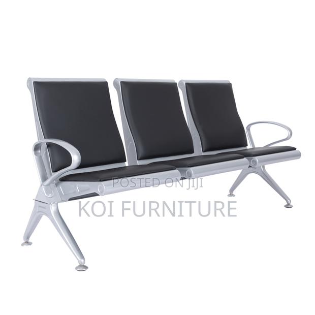Office Bench : 3-Seater Heavy-Duty Linked Waiting Benches, - thumbnail 2