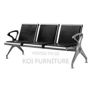 Office Bench : 3-Seater Heavy-Duty Linked Waiting Benches,