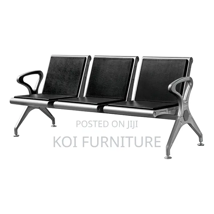 Office Bench : 3-Seater Heavy-Duty Linked Waiting Benches,