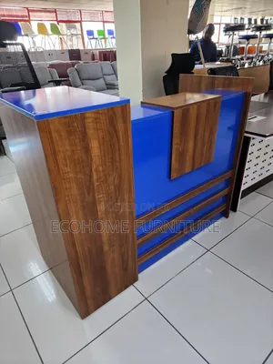 1.6m Reception Office Desk Blue