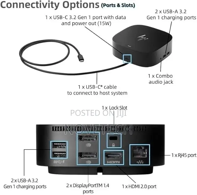 Hp Usb-C Dock G5 Multiport Docking Station Laptop Dual Monitor