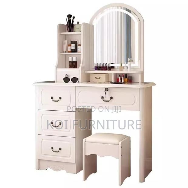 Vernity Set : White Safina Dressing Table Set - thumbnail 3