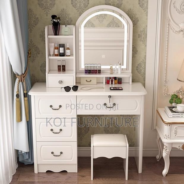 Vernity Set : White Safina Dressing Table Set - thumbnail 5
