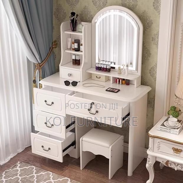Vernity Set : White Safina Dressing Table Set - thumbnail 6