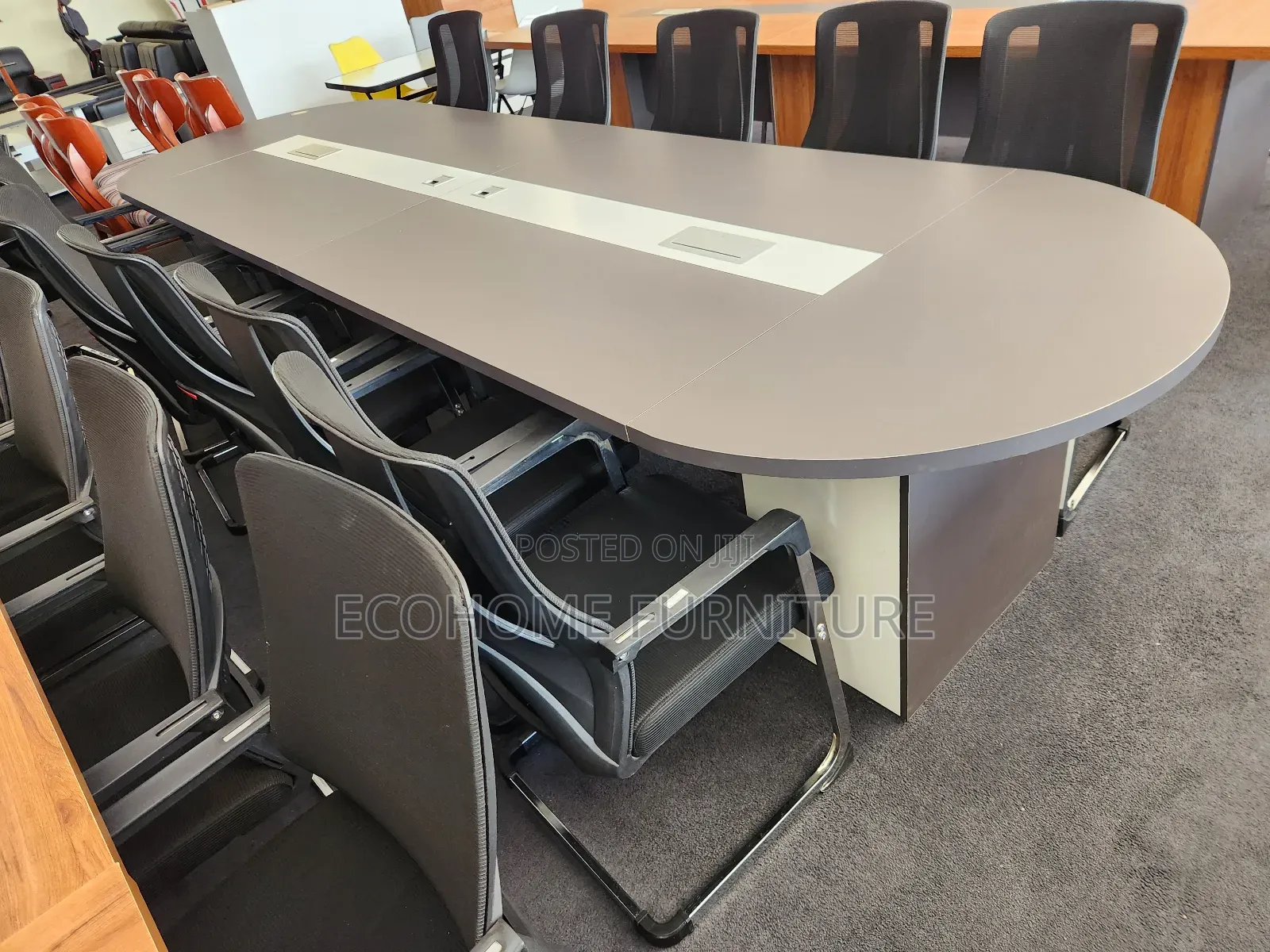 3 Meter Cover Boardroom Table With Electric
