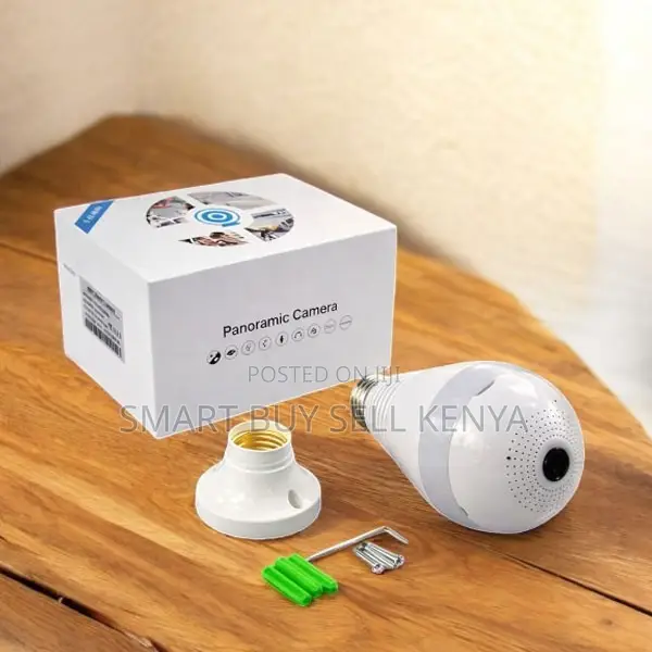 Light Warning Motion Detection Panoramic Wifi Bulb Camera