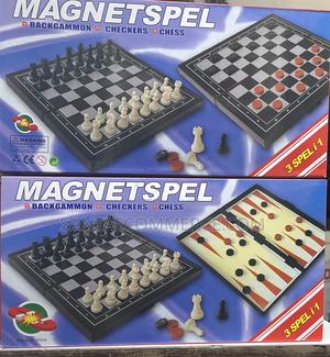 3 in 1 Chess, Checkers Draught Backgammon Board Game - thumbnail 2