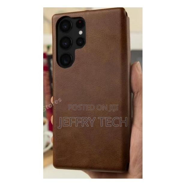 Samsung Galaxy S25 Ultra Leather Flip Case With Magnetic Closure - thumbnail 2