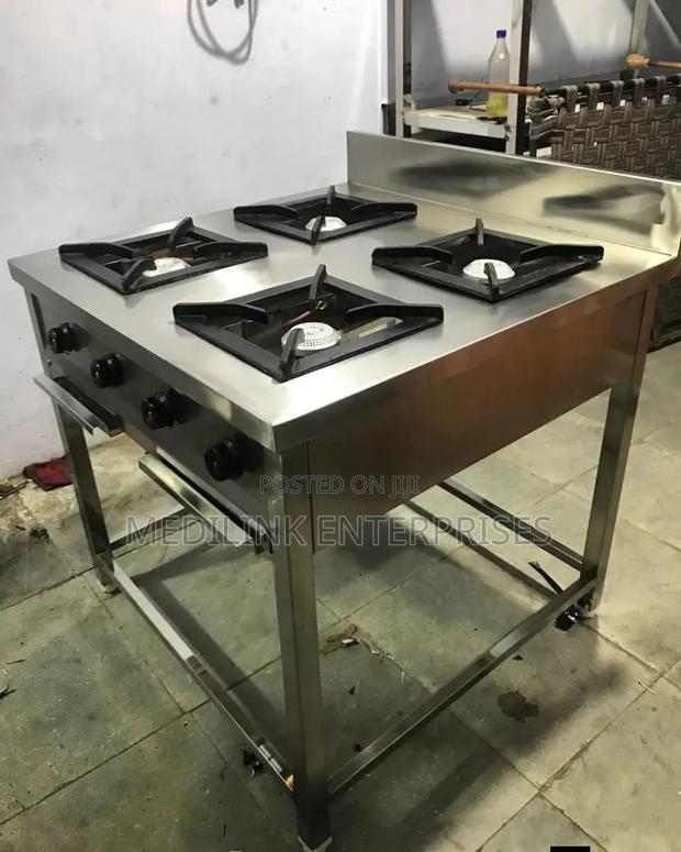 Customized Commercial 4-Burner Cooker Modern Design