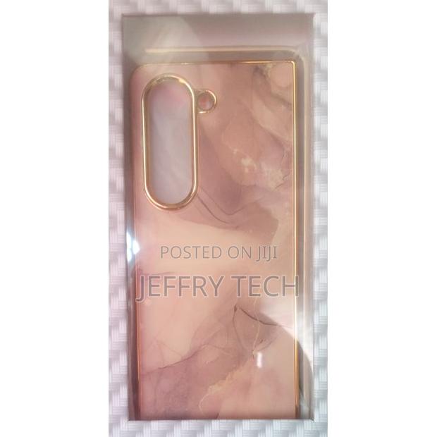 Electroplated Marble Case for Samsung Galaxy Z Fold 5 5g