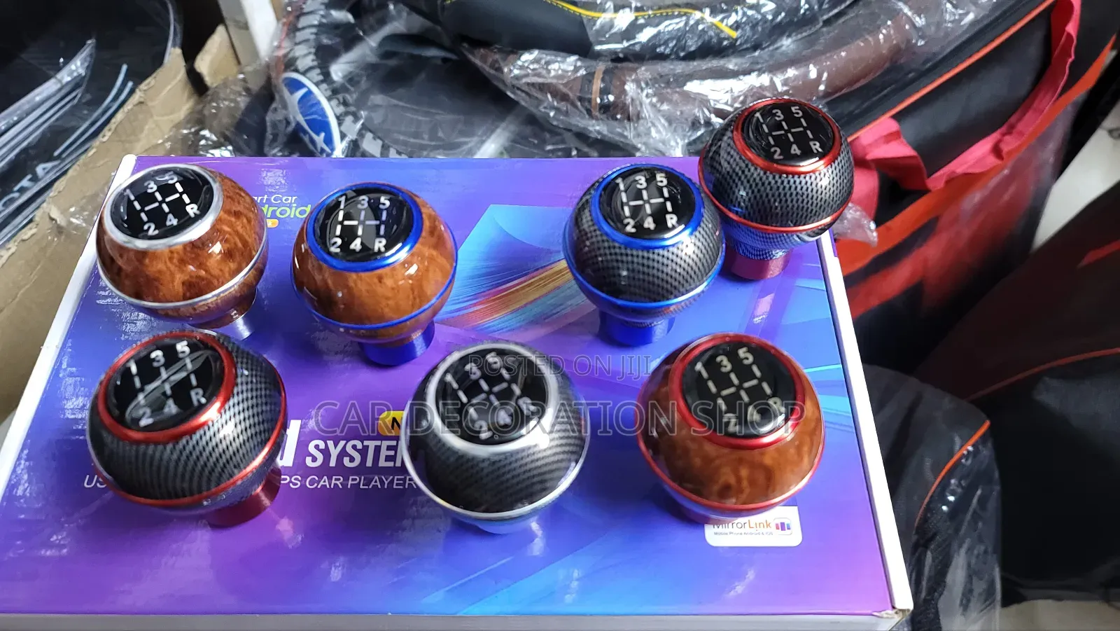 Round 5 Speed Gear Manual Shift Knob+3 Adapters