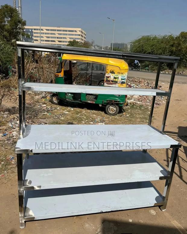 Stainless Steel Commercial Working Bay+Storage Rack