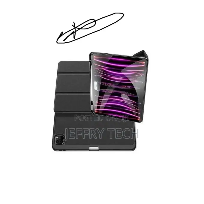 2024 iPad Pro 13 Inches Smart Hard Leather Case With S Pen Space Holde