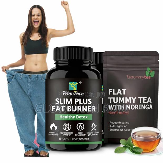 2 in 1 Slim Fat Burner Plus Flat Tummy With Moringa Tea Combo - main view