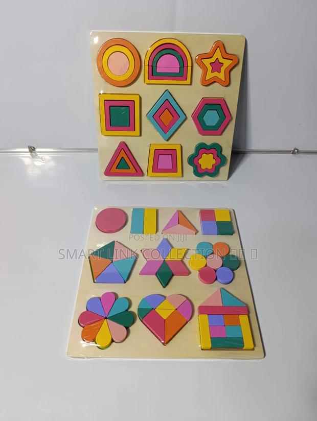 Wooden Puzzle Colours Shape Board.