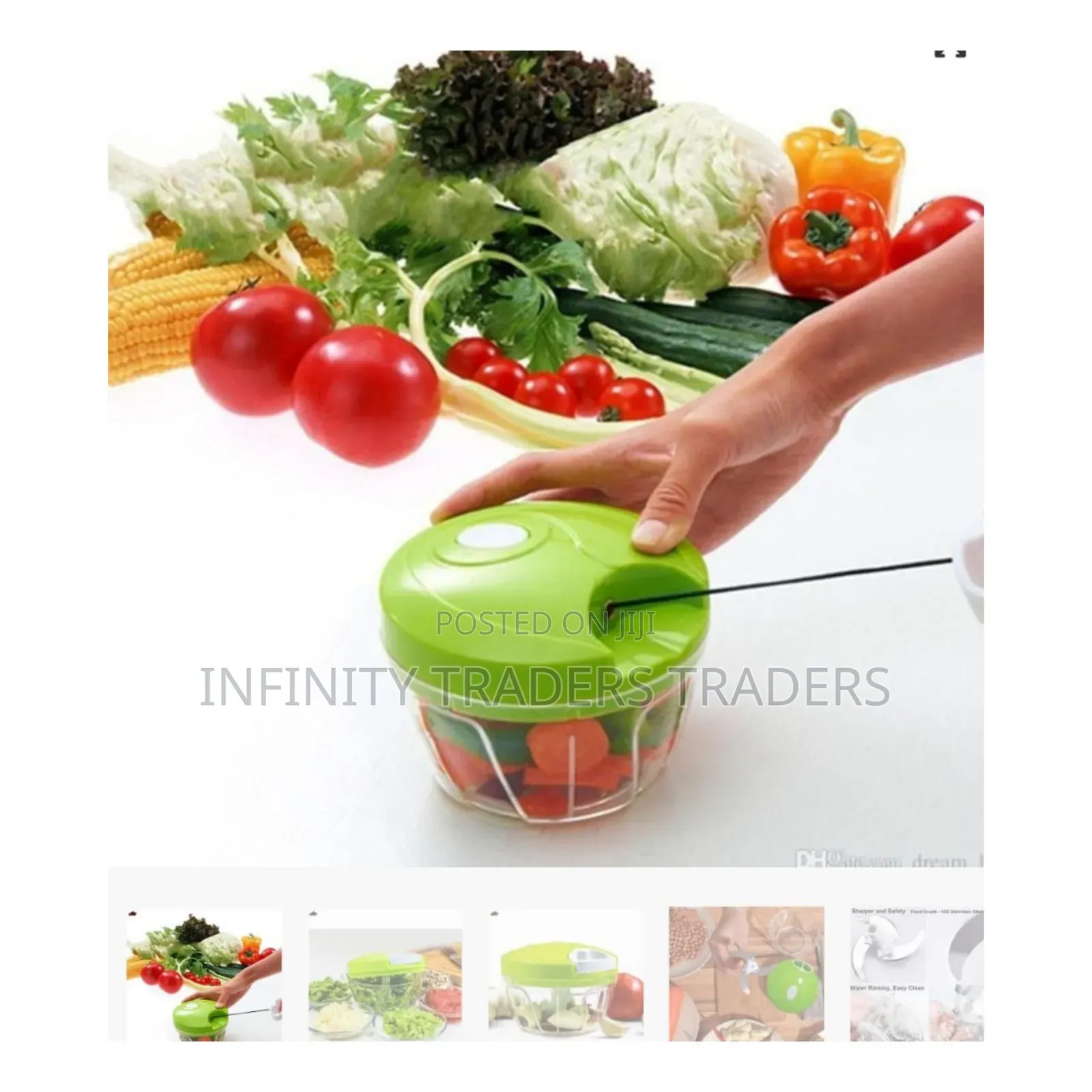 *Manual Spin Cutter Food Chopper