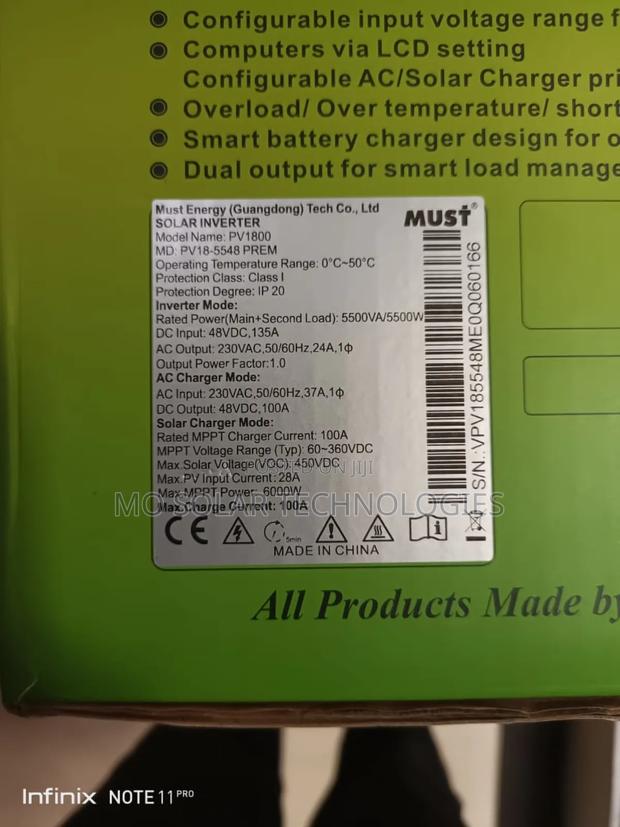 5.5kw 48v Solar Must Hybrid Inverter