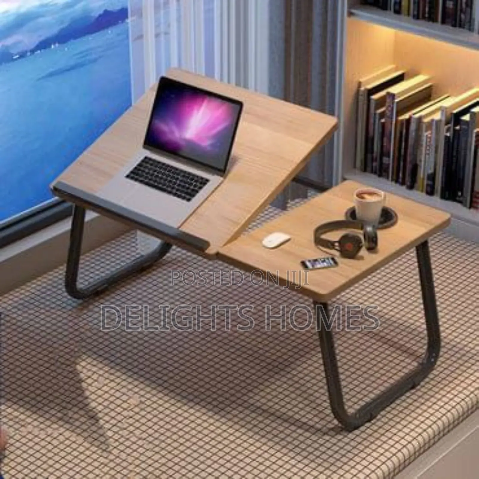 Foldable Study Table or Laptop Table With Cup Slot_pa