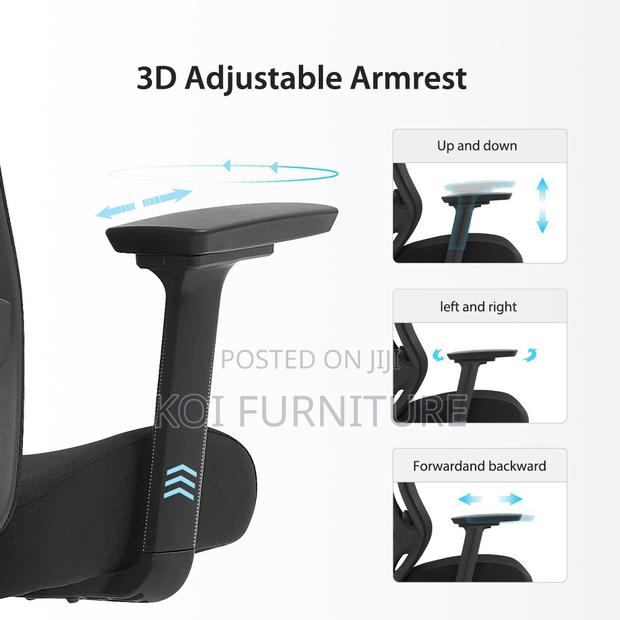 Office Chairs; Premium Orthopedic High Back Chair With Adjustable Arm - thumbnail 5