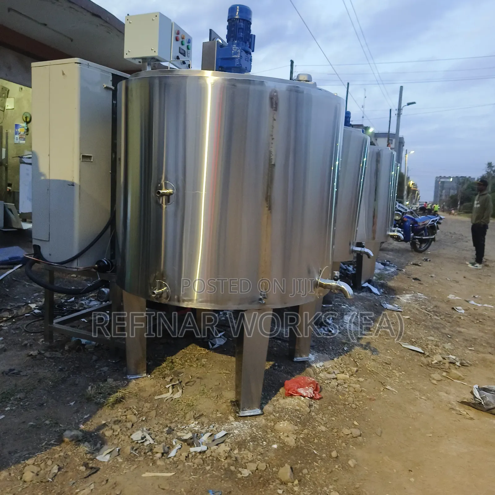 Chemical Mixing Tank With Agitator, Heating Jacket Control Panel
